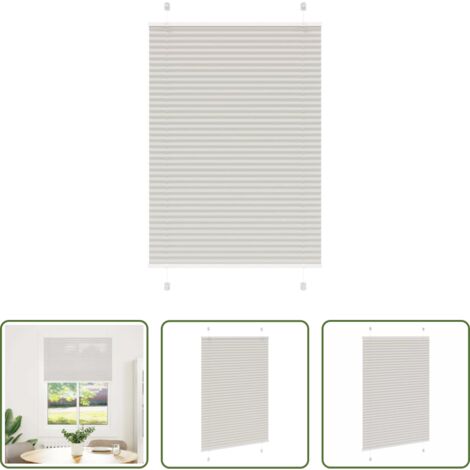 vidaXL Persiana plisada poliéster -  Estor Plisado gris claro 90x100 cm Tela Ancho 89,4 cm Poliéster