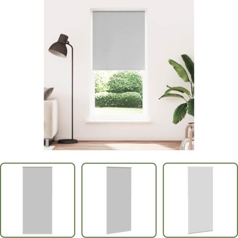 vidaXL Persianas para dormitorio -  Estor enrollable opaco 104,4x230 cm, tela, ancho 100 cm, gris
