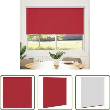 vidaXL Persianas para dormitorio -  Estor enrollable opaco 164,4x175 cm, tela, ancho 160 cm, rojo