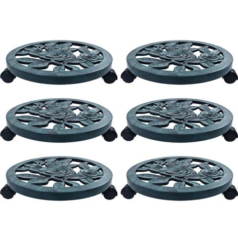 vidaXL Pflanzenroller 6 Stk. Grün 38 cm Kunststoff