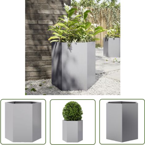 Blumenkübel Eckig Groß Blumenkübel Mit Rollen, Eckig, In Beton-Optik – 3 Größen & 6 Farben, Perfekt Für Drinnen & Draußen Blumentopf Groß - Foto 8