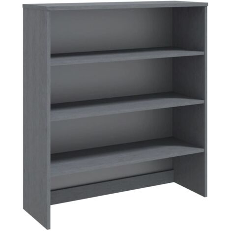 vidaXL Piano Credenza HAMAR Grigio Scuro 90x30x100 cm Legno di Pino