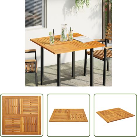 vidaXL Piano in acacia - Piano per Tavolo 90x90x2,2 cm Quadrato Legno Massello di Faggio