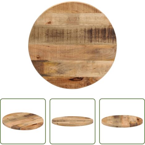 vidaXL Piano in mango -  Piano per Tavolo Ø 60x1,5cm Rotondo Legno Massello Grezzo Mango