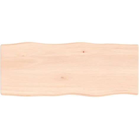 vidaXL Piano per Tavolo 100x40x(2-4) cm Rovere Non Trattato Bordi Vivi