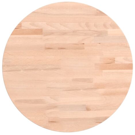 vidaXL Piano per Tavolo Ø40x1,5 cm Rotondo in Legno Massello di Faggio