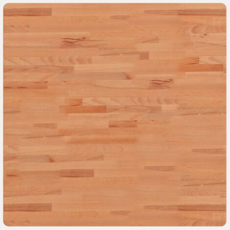 vidaXL Piano per Tavolo 80x80x1,5 cm Quadrato Legno Massello di Faggio