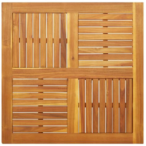 vidaXL Piano per Tavolo 90x90x2,2 cm Quadrato Legno Massello di Faggio