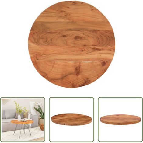 vidaXL Piano per tavolo -  Piano per Tavolo Ø50x2,5 cm Rotondo in Legno Massello di Acacia