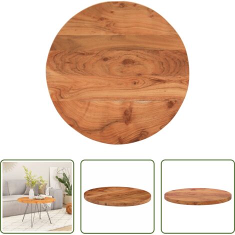 vidaXL Piano per tavolo -  Piano per Tavolo Ø60x2,5 cm Rotondo in Legno Massello di Acacia