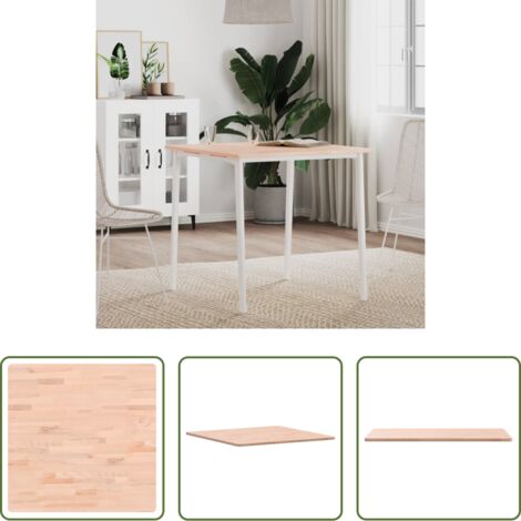 vidaXL Piano per tavolo -  Piano per Tavolo 70x70x1,5 cm Quadrato Legno Massello di Faggio