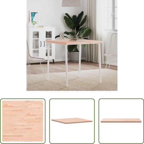 vidaXL Piano per tavolo -  Piano per Tavolo 70x70x2,5 cm Quadrato Legno Massello di Faggio