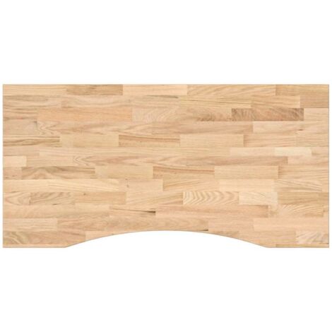 vidaXL Piano Scrivania 100x60x2,5 cm Rovere Massello Non Trattato