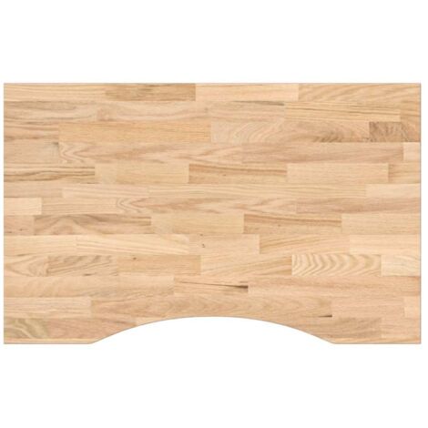 vidaXL Piano Scrivania 80x50x2,5 cm Rovere Massello Non Trattato