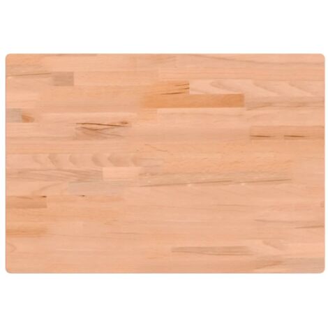vidaXL Piano Scrivania 80x55x2,5 cm in Legno Massello di Faggio