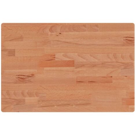 vidaXL Piano Tavolo 60x40x1,5cm Rettangolare Legno Massello Faggio