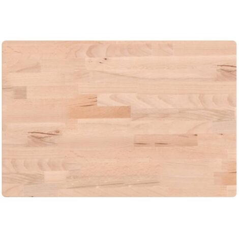 vidaXL Piano Tavolo 60x40x1,5cm Rettangolare Legno Massello Faggio