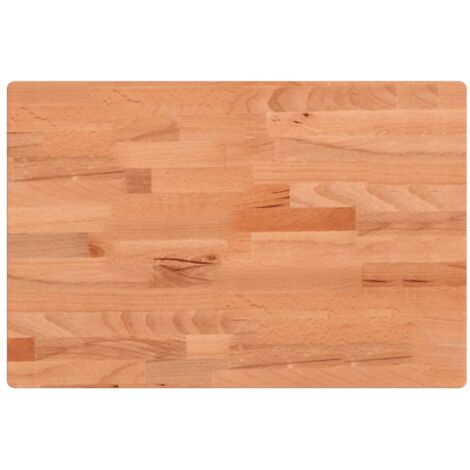 vidaXL Piano Tavolo 80x40x4cm Rettangolare Legno Massello di Faggio