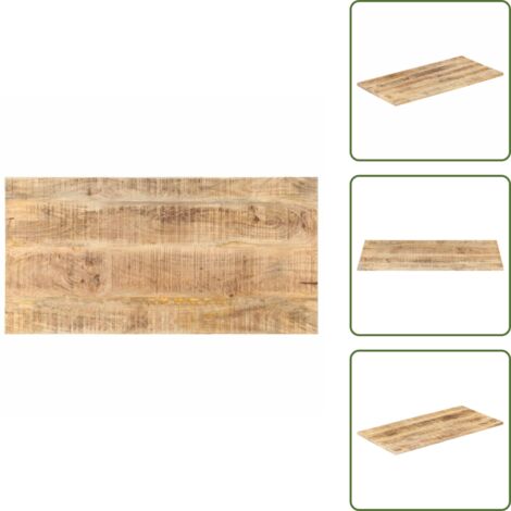 - vidaXL Piano Tavolo in Legno Massello di Mango 25-27 mm 100x60 cm -