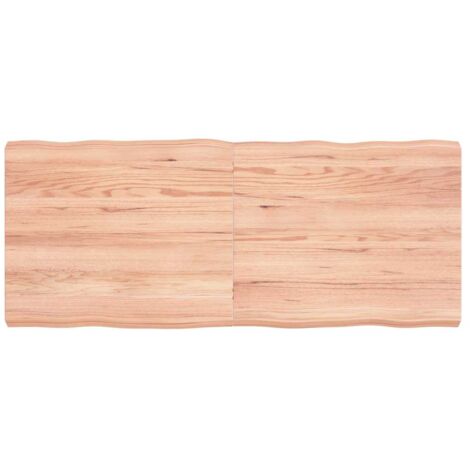 vidaXL Piano Tavolo Marrone Chiaro 120x50x(2-6) cm Rovere Non Trattato