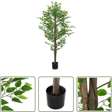 vidaXL Pianta verde -  Pianta di Ficus Artificiale 1260 Foglie 200 cm Verde