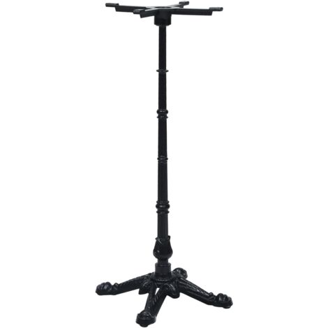Vidaxl – Pied de table de bistro noir 52x52x108 cm – Fonte robuste pour décoration industrielle – Assemblage rapide avec trou pré-percé