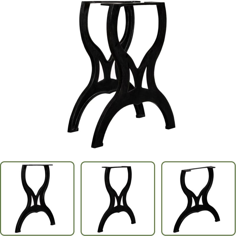 Pieds de table en fonte - Pied de table de salle à manger 2 pcs Cadre en X Fonte