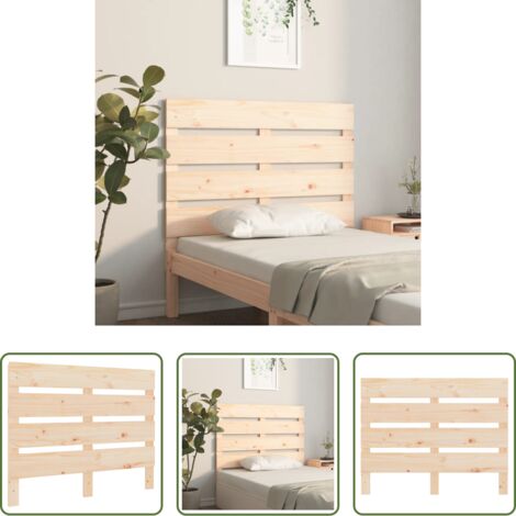 vidaXL Pino -  Cabecero de cama madera maciza de pino 90x3x80 cm