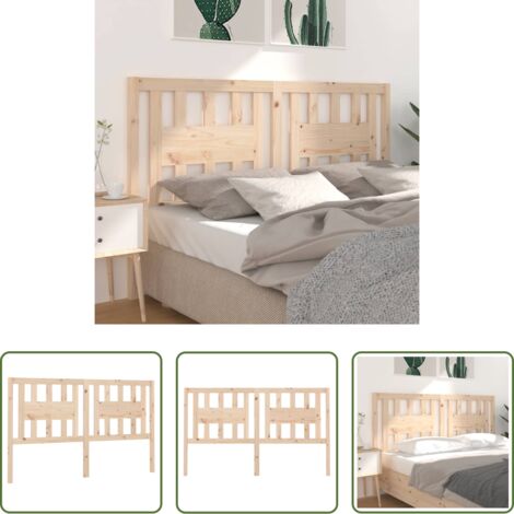 vidaXL Pino -  Cabecero madera maciza de pino 166x4x100 cm