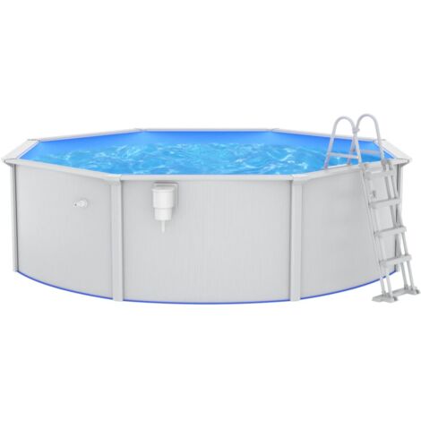 vidaXL Piscina con Scaletta 460x120 cm