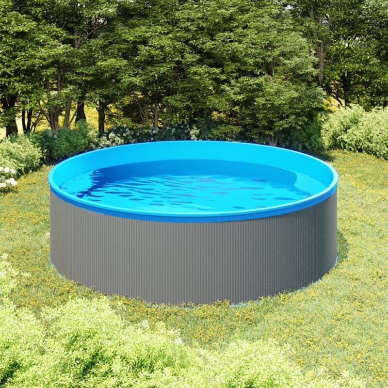 Vidaxl - Piscina De Chapoteo Gris 350X90 Cm
