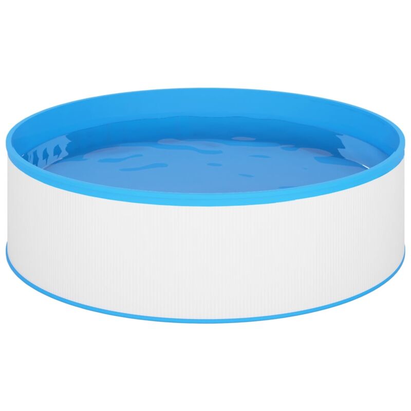 

Piscina de chapoteo con escalera de 4 peldaños 350x90 cm blanco - Vidaxl