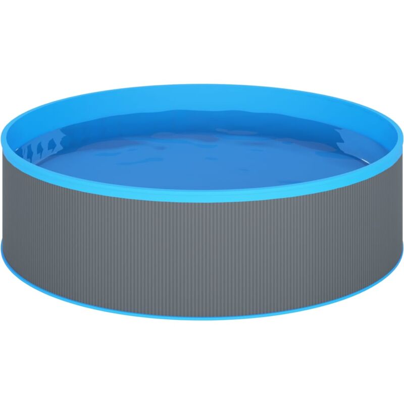 

Piscina de chapoteo con skimmer colgante y bomba 350x90 cm gris - Vidaxl
