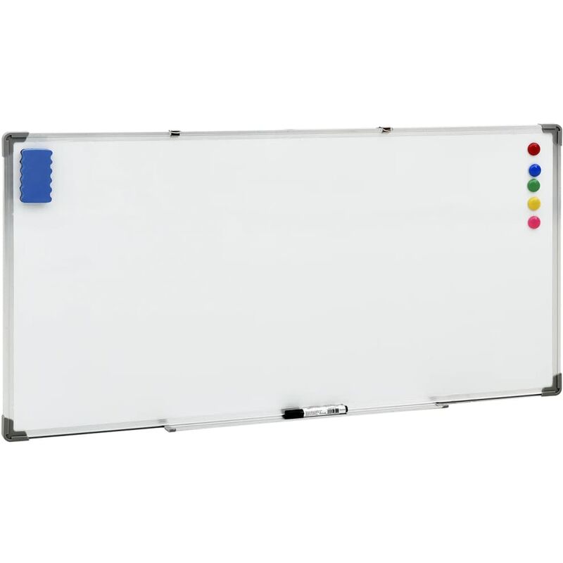 

vidaXL Pizarra magnética acero blanco 110x60 cm - Blanco