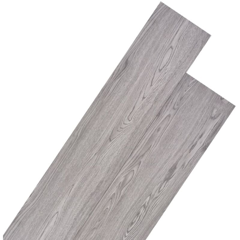 Vidaxl - Planches de plancher pvc Non auto-adhésif 5,26m² 2mm Gris foncé
