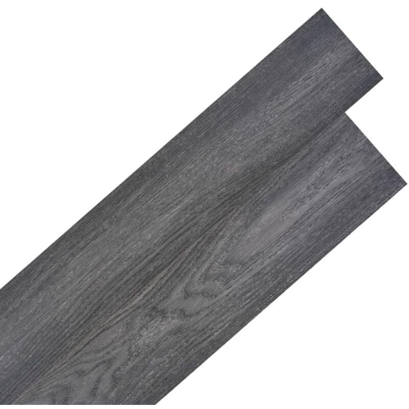 Vidaxl - Planche de plancher pvc autoadhésif 5,02 m² 2 mm Noir et blanc