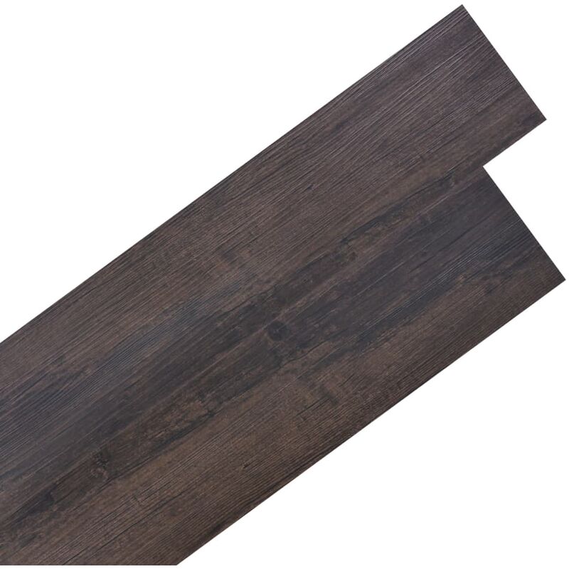 Planche de plancher pvc autoadhésif 5,02 m² 2 mm Marron foncé
