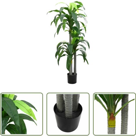 vidaXL Planta artificial -  Árbol dracaena artificial 36 hojas 180 cm verde