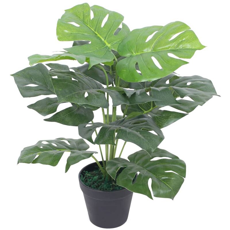 Planta De Monstera Artificial Con Maceta Verde 45 Cm