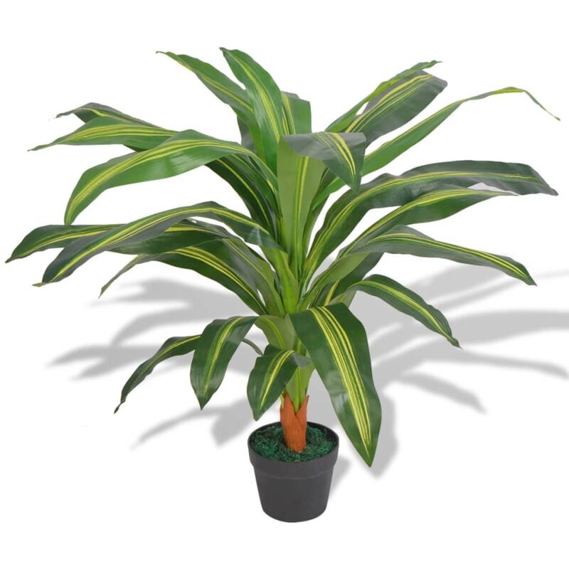 

vidaXL Planta Artificial con Macetero de Drácena 90 cm Verde - Verde