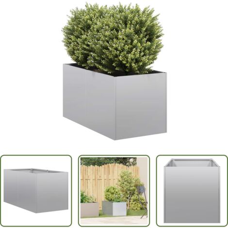 vidaXL Plantas -  Jardinera 40x80x40 cm de acero galvanizado