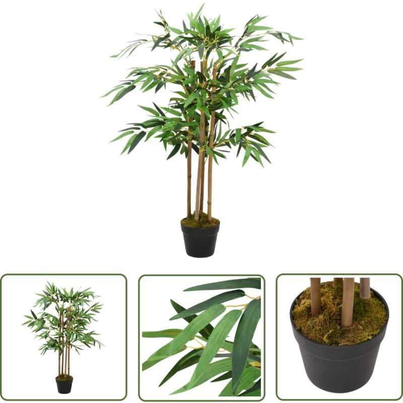 Doc&et² - The Living Store Plante artificielle avec pot Bambou Twiggy 90 cm - Plante Artificielle - Bambou Artificiel - Décoration Intérieure