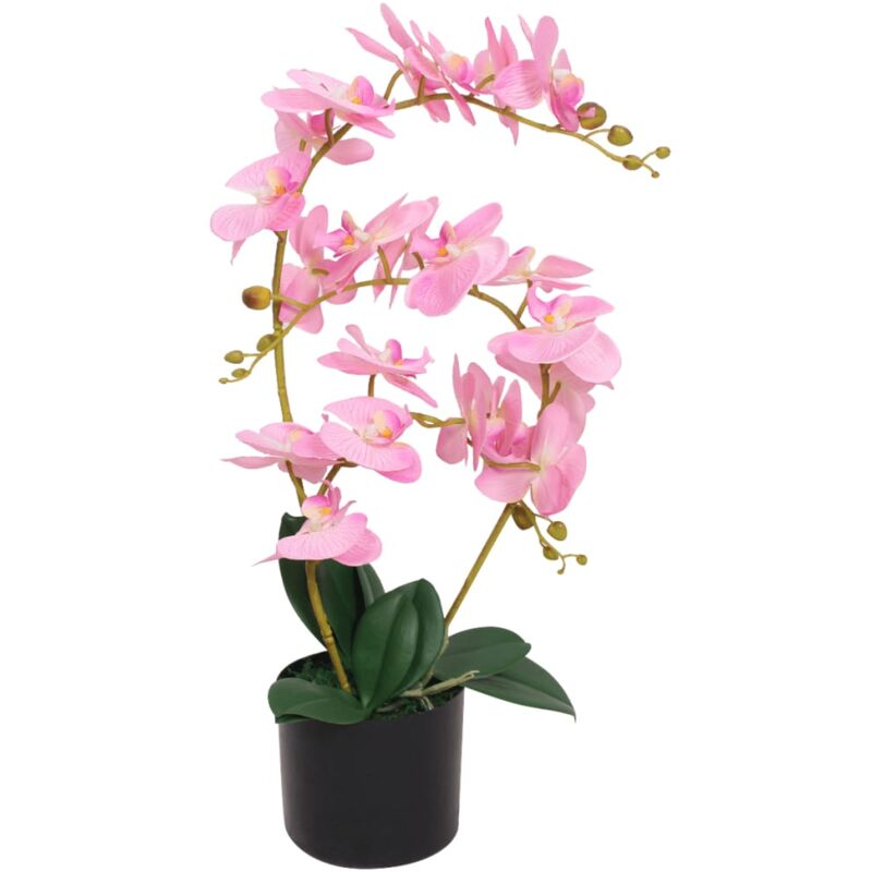 Vidaxl - Plante artificielle avec pot Orchidée 65 cm Rose