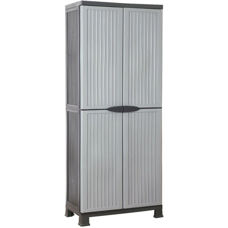 Vidaxl Plastic Cabinet 68X39X171.5 Cm, Grey