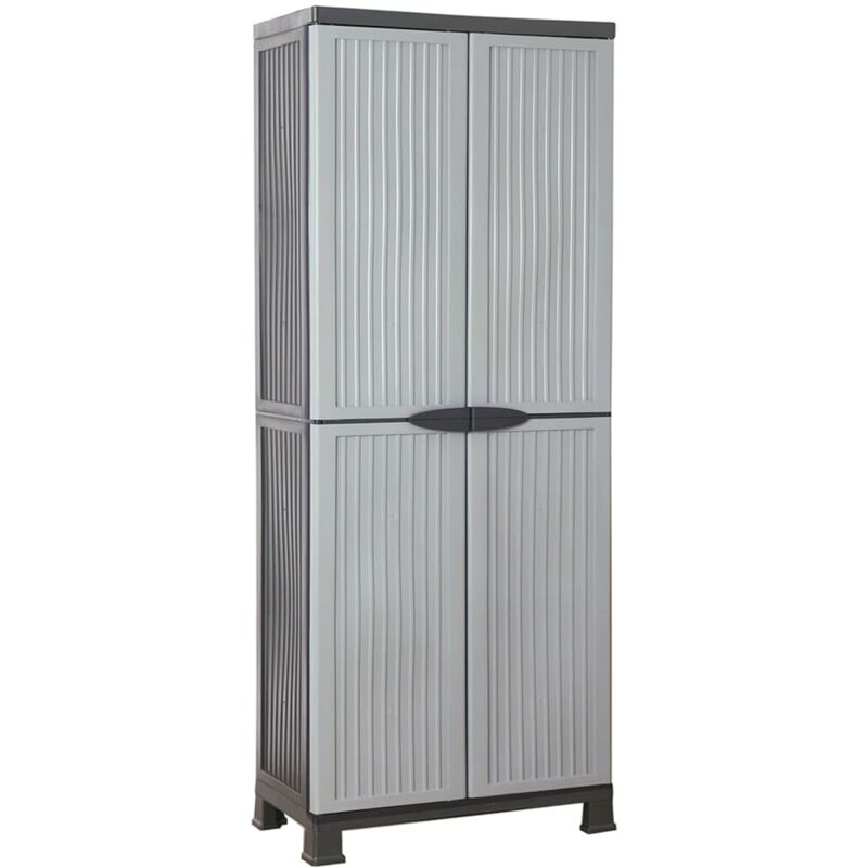 vidaXL Plastic Cabinet 68x39x171.5 cm, Grey