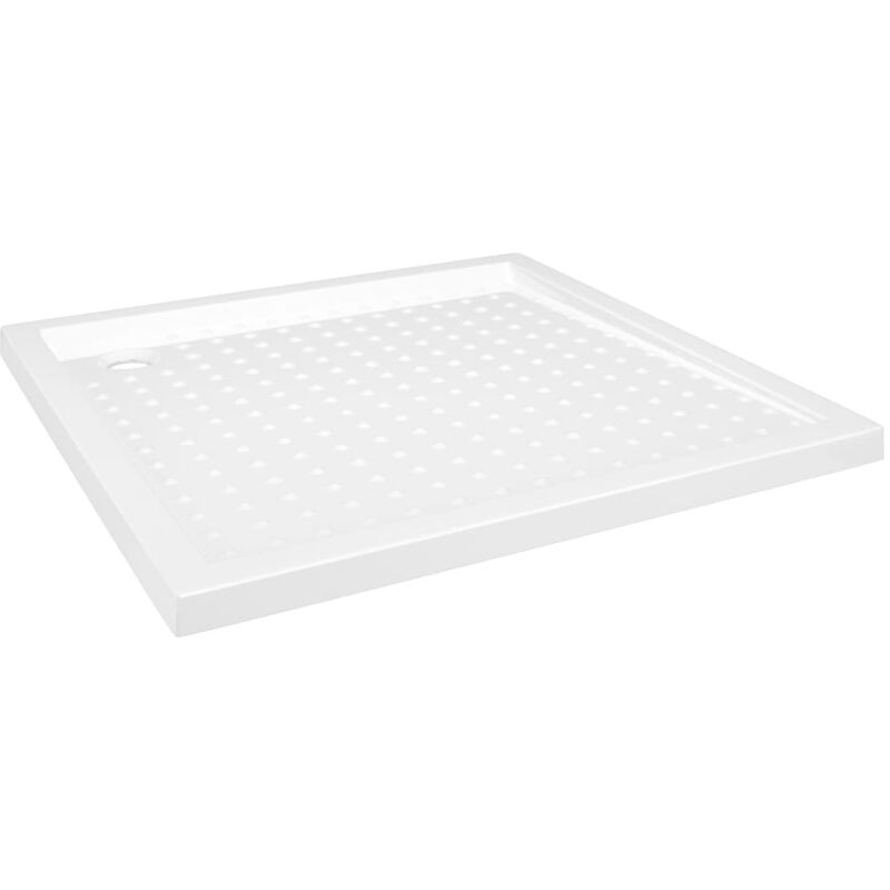 

vidaXL Plato de ducha con puntos ABS blanco 80x80x4 cm - Blanco