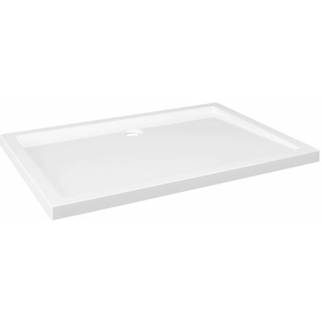 vidaXL Plato de ducha rectangular ABS blanco 70x100 cm - Blanco