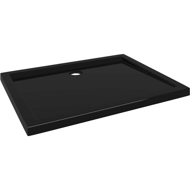 

vidaXL Plato de ducha rectangular negro ABS 70x90 cm - Negro