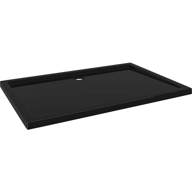 

vidaXL Plato de ducha rectangular negro ABS 80x120 cm - Negro