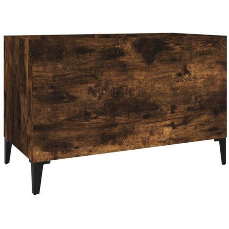 vidaXL Plattenregal aus geräuchertem Eichenholz 74,5x38x48 cm